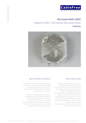 CableFree FOR3 - Full Outdoor Microwave Radio