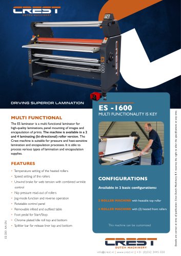Crest Datasheet ES 1600