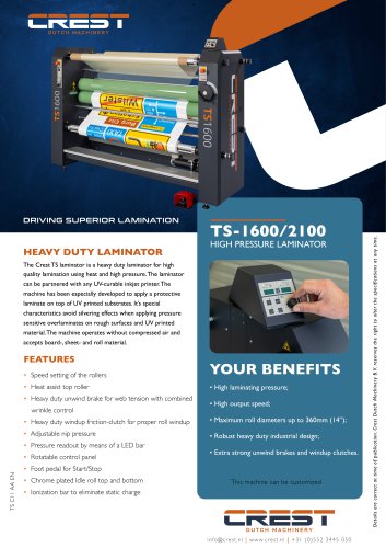 Crest Datasheet TS 1600