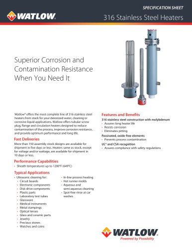 316 Stainless Steel Heaters