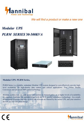 Modular UPS PLRM SERIES 30-300KVA