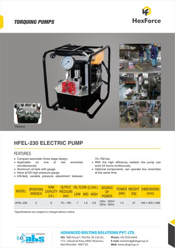 HFEL-230 ELECTRIC PUMP