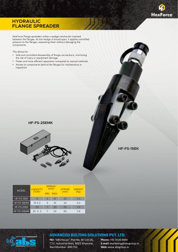 HYDRAULIC FLANGE SPREADER