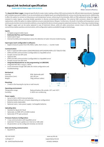AQ3 Flow-Meter IoT LTE EN