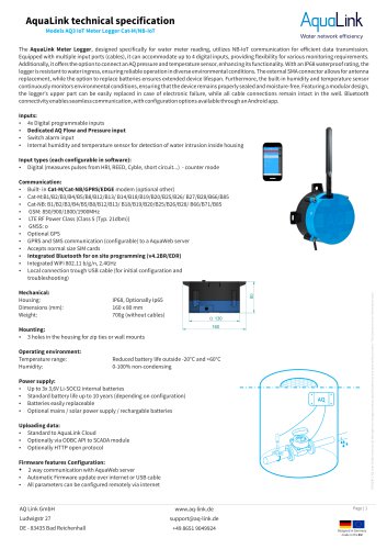AQ3 Flow-Meter NB-IoT EN