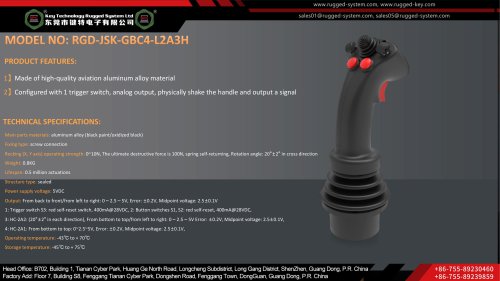 Key Technology Joysticks RGD-JSK-GBC4-L2A3H