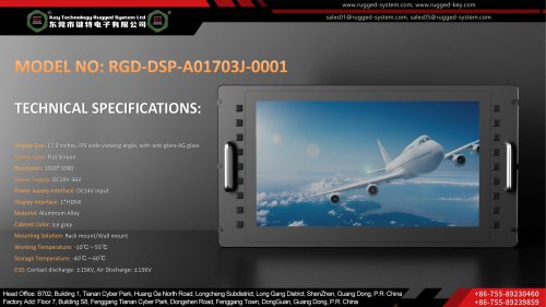 Key Technology Rugged Display RGD-DSP-A01703J-0001
