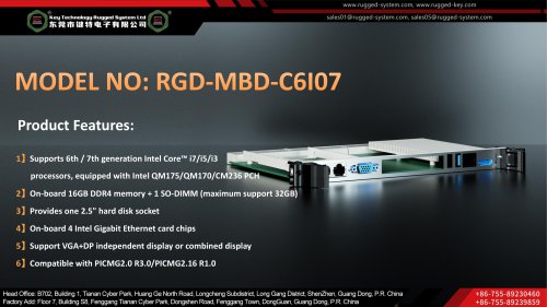Key Technology Rugged Motherboards RGD-MBD-C6I07
