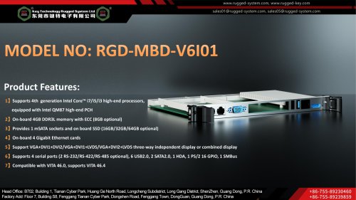 Key Technology Rugged Motherboards RGD-MBD-V6I01