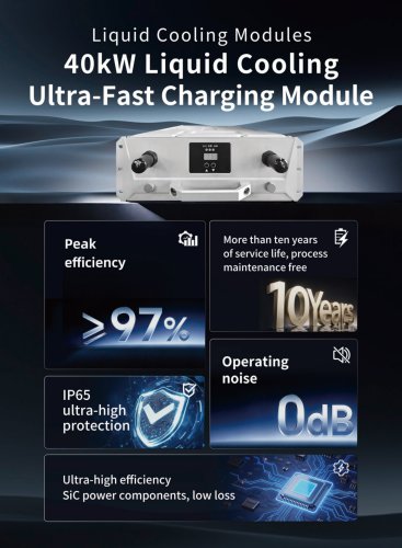 TonHe Technology 40kW UL-certified Liquid Cooling Ultra-Fast Charging Module