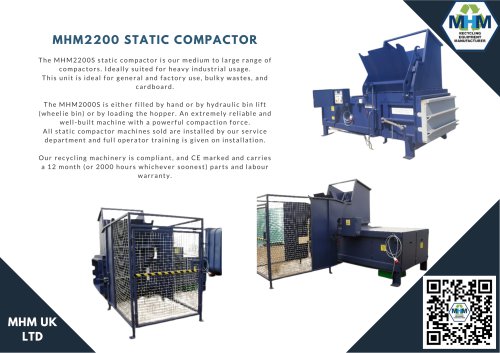 MHM2200 STATIC COMPACTOR