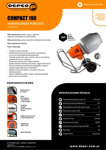 COMPACT 190 CONCRETE MIXER