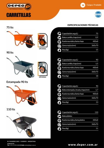 PLASTIC TROLLEY 110L PNEUMATIC