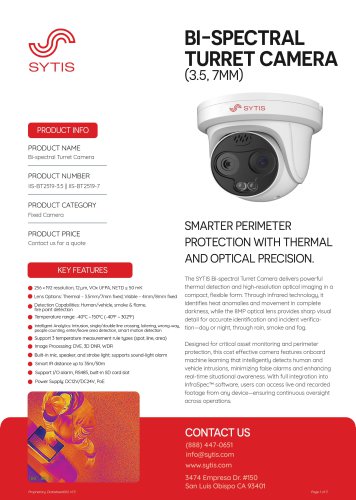 BI-SPECTRAL TURRET CAMERA (3.5, 7MM)