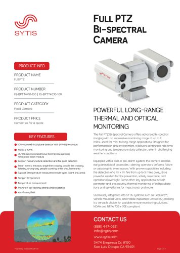 FULL PTZ BI-SPECTRAL CAMERA