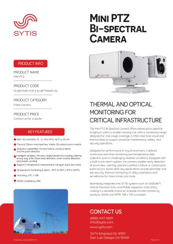 MINI PTZ BI-SPECTRAL CAMERA