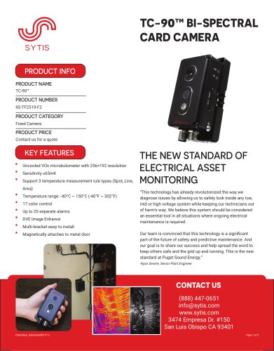 TC-90™ BI-SPECTRAL CARD CAMERA
