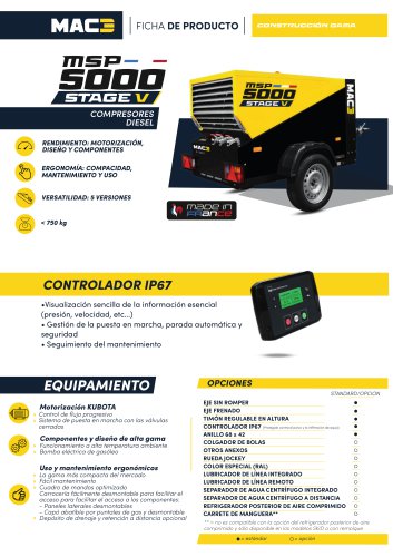 Ficha del producto MSP5000 STAGE V
