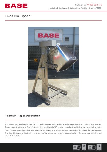 Fixed Bin Tipper