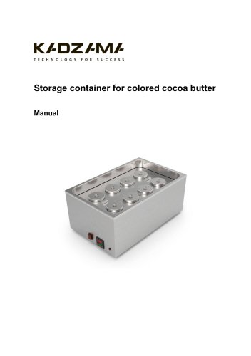 Storage container for colored cocoa butter