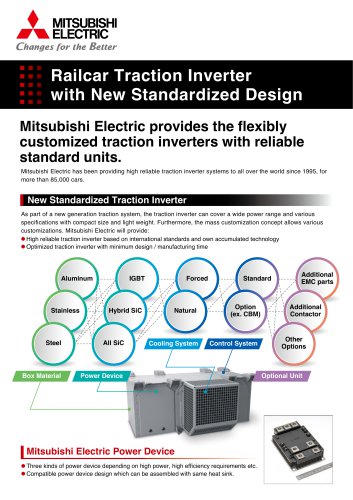 Railcar Traction Inverter with New Standardized Design