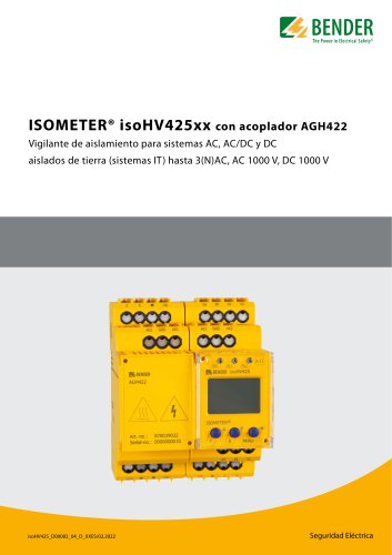 ISOMETER&reg; isoHV425 with AGH422