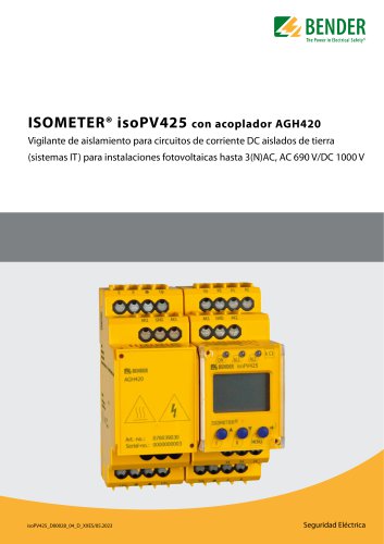 ISOMETER&reg; isoPV425 with AGH420