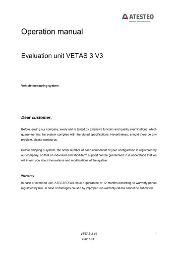 Manual VETAS 3