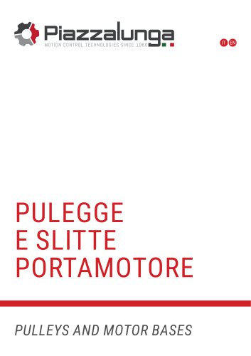 Pulleys and motor bases catalogue