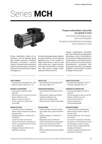 Bombas multietapas horizontales