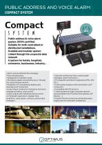 COMPACT, Public Address and Voice Alarm System, EN 54 certified
