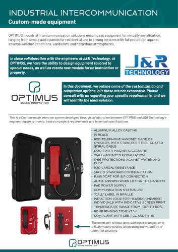 J&R, industrial intercom