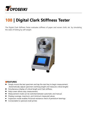 108 | Digital Clark Stiffness Tester