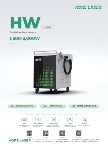 AORE LASER M&aacute;quina de soldadura l&aacute;ser de mano HW-3000W