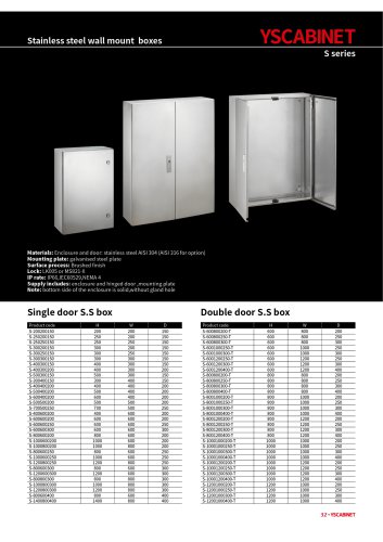 Stainless steel monoblock cabinet(one-piece)