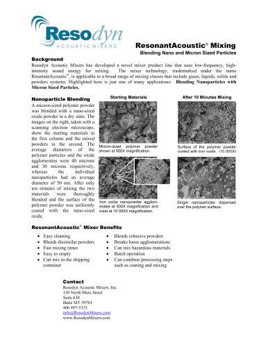 Blending Nano and Micron Sized Particles