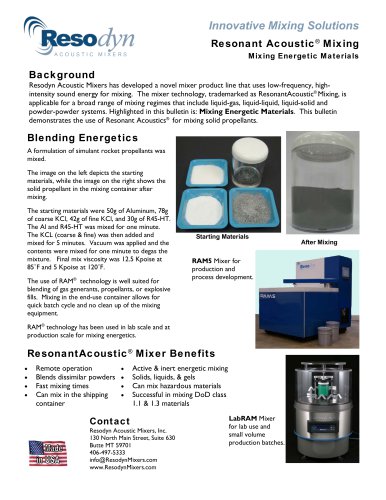Mixing Energetic Materials