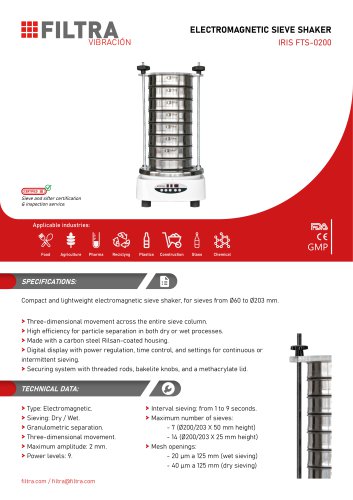 ELECTROMAGNETIC SIEVE SHAKER