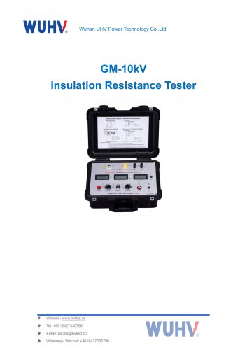 GM-10kV High Voltage Insulated Megohm Meter-Catalog