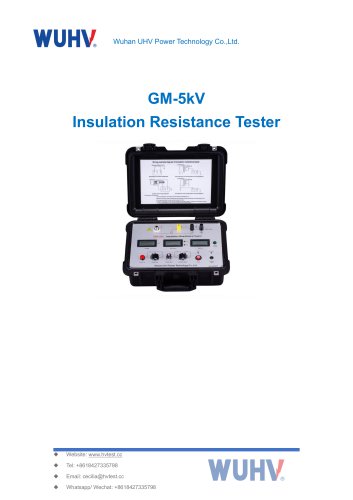 GM-5kV Adjustable Megohm Meter-Catalog