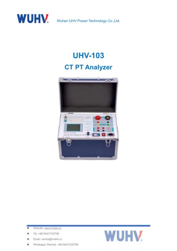 UHV-103 CT PT Analyzer -Catalog
