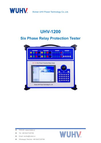 UHV-1200 Six Phase Relay Protection Tester -Catalog