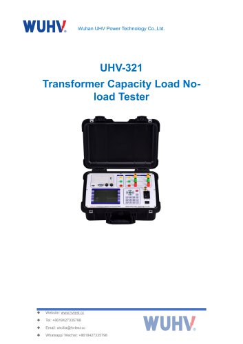 UHV-321 Transformer Load And No-load Losses Tester-Catalog