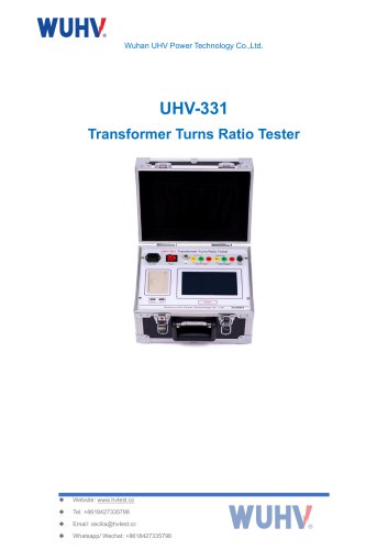 UHV-331 Transformer TTR Tester-Catalog
