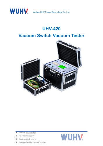 UHV-420 Vacuum Switch Vacuum Tester-Catalog