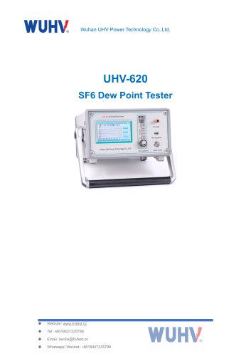 UHV-620 SF6 Moisture Water Content Tester-Catalog