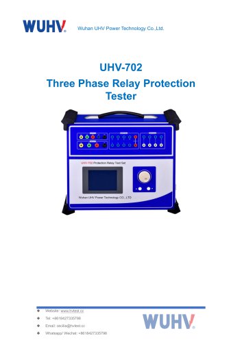 UHV-702 Three Phase Relay Protection Tester-Catalog