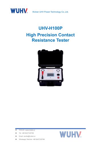 UHV-H100P High Precision Contact Resistance Tester -Catalog