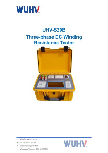 UHV-S20B Three-phase DC Winding Resistance Tester-Catalog