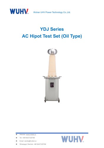 YDJ Series AC Hipot Test Set (Oil Type) -Catalog